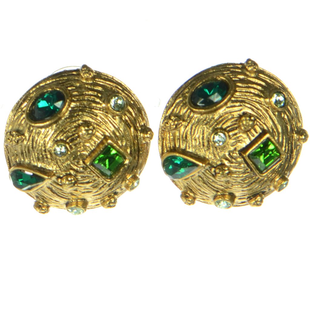 Jennifer Behr Goldtone Crystal Earrings 150$